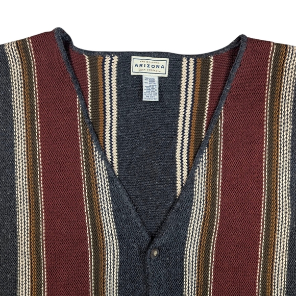 Vintage 90s Arizona Jeans Co earthy ramie/cotton boxy oversized sweater vest. 5X - Picture 12 of 15